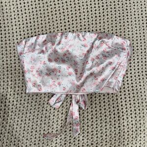Princess Polly Strapless Floral Crop Top